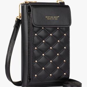 Montana West Black and Gold Crossbody Bag